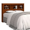 Ver imagem 4 de Cabeceira Lisboa com Prateleiras e Nicho Organizador P/ Cama Box Casal 140 Quarto Casal:cinamomo Rip