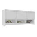 Ver imagem 3 de Módulo Nicho Aéreo para Quarto de Bebê Eloísa 3 Portas 100% MDF Branco Phoenix Baby