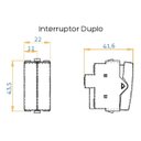 Ver imagem 3 de 5 Tomada 3 Pinos 10a + 2 Tomada 20a + 2 Interruptor Duplo Paralelo Embutir Movel Branco