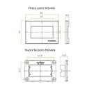Ver imagem 5 de 5 Tomada 3 Pinos 10a + 2 Tomada 20a + 2 Interruptor Duplo Paralelo Embutir Movel Branco
