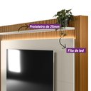 Ver imagem 6 de Painel Home P/ Tv até 75 Polegadas C/ Led 2 Prateleiras 2 Portas 2 Nichos Nature / Off / Petra