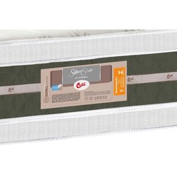 Cama Box Casal: Colchão Molas Castor Bonnel Silver Star Air DF + Base CRC Courano Branco(138x188) - 4