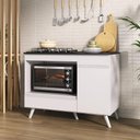 Ver imagem 1 de Balcão para Cooktop e Forno 105cm 1 Porta 1 Gaveta Veneza Multimóveis Mp2258 - Branco