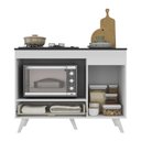 Ver imagem 5 de Balcão para Cooktop e Forno 105cm 1 Porta 1 Gaveta Veneza Multimóveis Mp2258 - Branco