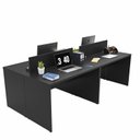 Ver imagem 1 de Estação de Trabalho Mesa Plataforma Escritório 1200x600 4 Lugares Netmobil - Preto