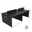 Ver imagem 5 de Estação de Trabalho Mesa Plataforma Escritório 1200x600 4 Lugares Netmobil - Preto