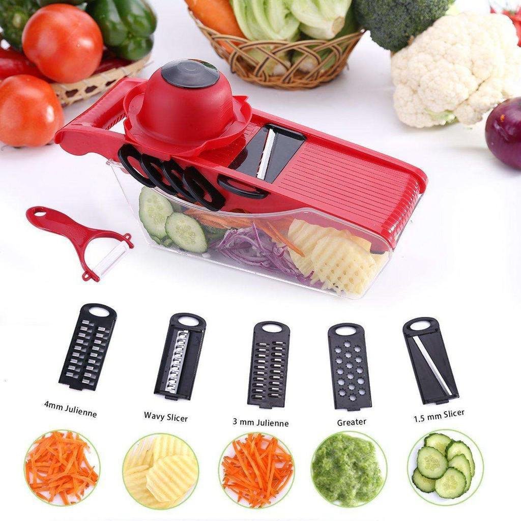 Mandoline Slicer Nicer Cortador Fatiador de Legumes 6 em 1 - 2