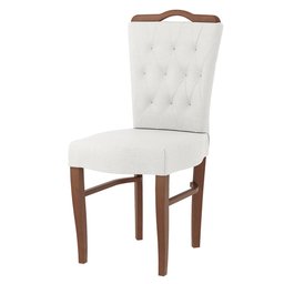 Kit 6 Cadeiras de Madeira Maciça com Espaldar Sala de Jantar Bianca M19 Imbuia/Linho Cru - Mpozenato - 8