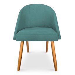 Cadeira de Jantar Bela Suede Pés Palito Castanho Pallazio - 3