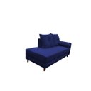Ver imagem 3 de Divã Recamier Berlim 1,80Cm Lado Direito Veludo Azul Marinho