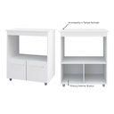 Ver imagem 4 de Kit Balcão Carina para Pia 140cm e Balcão Multiuso Angela para Microondas - Branco