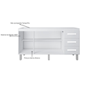 Ver imagem 3 de Kit Balcão Carina para Pia 140cm e Balcão Multiuso Angela para Microondas - Branco