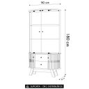 Ver imagem 5 de Cristaleira de Vidro com LED Eva 90cm Z10 Cumaru/Opala - Mpozenato