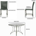 Ver imagem 6 de Mesa Ascoli 120 Cm com 6 Cadeiras Cannes de Alumínio Trama Verde