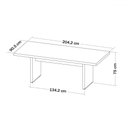 Ver imagem 3 de Mesa para Escritório Tamburato Nogal/preto 6366 - Artany Móveis