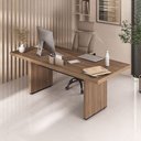 Ver imagem 2 de Mesa para Escritório Tamburato Nogal/preto 6366 - Artany Móveis