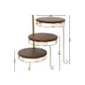 Suporte 3 Andares Arabesco Articulada Rústico Dourado 47x28cm - 2