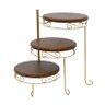 Suporte 3 Andares Arabesco Articulada Rústico Dourado 47x28cm - 1