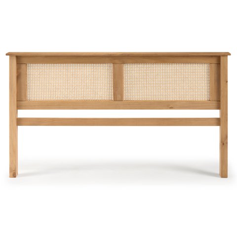 Cabeceira de Cama Madeira e Rattan