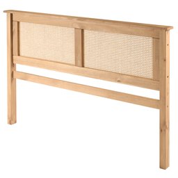 Cabeceira de Cama Madeira e Rattan - 2