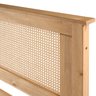 Cabeceira de Cama Madeira e Rattan - 3