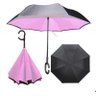 Guarda Chuva Invertido Sombrinha Inverso Abre e Fecha Cabo Emborrachado Tecido Duplo Estampado - 1