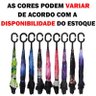 Guarda Chuva Invertido Sombrinha Inverso Abre e Fecha Cabo Emborrachado Tecido Duplo Estampado - 4