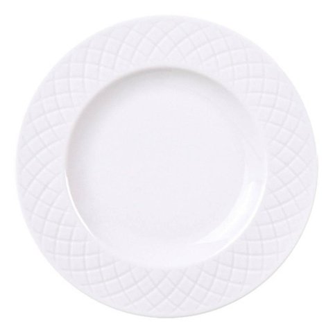 Jogo 12 Pratos de Sobremesa 21cm Branco em Porcelana Tramontina Ingrid Mesa Posta