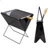 Churrasqueira de Aço Dobrável Portátil a Carvão Maleta - 1