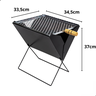 Churrasqueira de Aço Dobrável Portátil a Carvão Maleta - 6