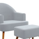 Ver imagem 3 de Poltrona Ágata com Puff Madeira Eucalipto Movellu Home