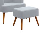 Ver imagem 4 de Poltrona Ágata com Puff Madeira Eucalipto Movellu Home