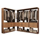 Ver imagem 2 de Guarda-Roupas Closet Modulado Alasca 300cm 5 Peças com 10 Gavetas e Cabideiros Freijó Carraro