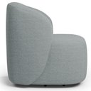 Ver imagem 6 de Kit 02 Poltronas Giratória Orgânica para Sala Living Heidy F04 Linho Cinza - Lyam Decor