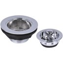 Ver imagem 1 de Válvula Americana para Pia de Cozinha 952532 Metal Cestinha Removível ABS Cromado Liege Cosmetics