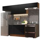 Ver imagem 1 de Cozinha Compacta Madesa Agata Armário e Balcão Rustico Preto
