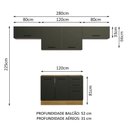 Ver imagem 3 de Cozinha Compacta Madesa Agata Armário e Balcão Rustico Preto