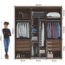 Ver imagem 5 de Guarda-Roupa Casal 2 Portas de Correr 6 Gavetas 100% MDF Magnific Yescasa