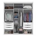 Ver imagem 2 de Guarda-Roupa Casal 2 Portas de Correr 6 Gavetas 100% MDF Magnific Yescasa