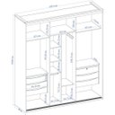 Ver imagem 4 de Guarda-Roupa Casal 2 Portas de Correr 6 Gavetas 100% MDF Magnific Yescasa