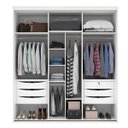 Ver imagem 2 de Guarda-Roupa Casal 2 Portas de Correr com Espelho 100% MDF Magnific Yescasa