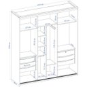 Ver imagem 4 de Guarda-Roupa Casal 2 Portas de Correr com Espelho 100% MDF Magnific Yescasa