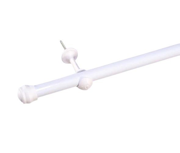Varão Para Cortina Simples 2,00 Metros 19 Mm Branco - 1