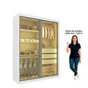 Ver imagem 5 de Guarda-Roupa Solteiro 2 Portas Reflectante com LED 100% MDF Royale