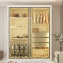 Ver imagem 7 de Guarda-Roupa Solteiro 2 Portas Reflectante com LED 100% MDF Royale