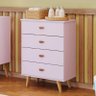 Cômoda Gaveteiro Retrô Duda Rosa Bétula - Carolina - 2