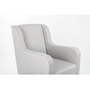 Ver imagem 3 de Cadeira Poltrona de Amamentação Pé Palito C/ Puff Linho Cinza