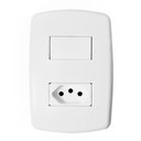 Ver imagem 1 de Interruptor Simples + 1 Tomada Unidade 2p+t 10a com Placa - Dc-8100/15 - Dicompel Montreal