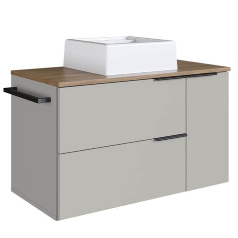 Gabinete para Banheiro com Cuba 01 Gav 80cm Mel Arenas Proddy