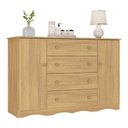 Ver imagem 2 de Cômoda Infantil 125cm 2 Portas e 4 Gavetas Realeza Multimóveis Mp4455 Madeirado Madeirado